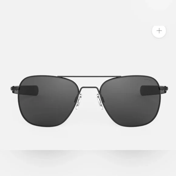 NWT Randolph Aviator Military Special Edition Matte Black Polarized Sunglasses